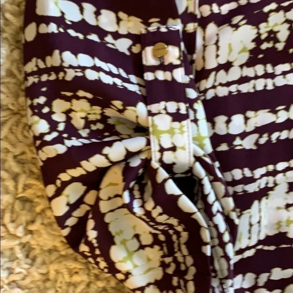 Target Mossimo Silky Purple Pattern 3/4 Sleeve Short Dress Size Small - Picture 9 of 10